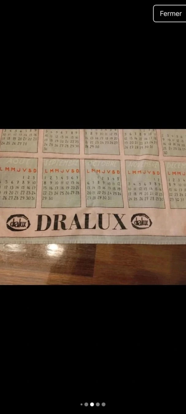 Reclamekalender bloemenstof 1969 Dralux – photo 5